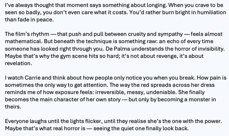 A Brooding Review -- Art about the betrayal of a friend and a love who never saw him.